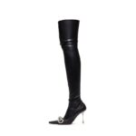 Ladies Rhinestone Knot Pointed Toe Over Knee Boots New Fall Super High Heel and Thigh Boots Side Zipper Sexy Boots - Image 6