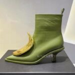 Pointed Head Side Zipper Short Boots Women's New Cat Heel Boots Short Chelsea Boots - Image 2