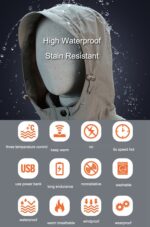 Outdoor USB Heated Hiking Jacket Women Men Winter Warm Overcoat Camping Trekking Windbreaker Ski Waterproof Jackets Coats AM354 - Image 3