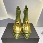 Pointed Head Side Zipper Short Boots Women's New Cat Heel Boots Short Chelsea Boots - Image 5