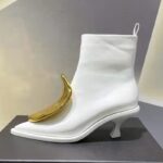 Pointed Head Side Zipper Short Boots Women's New Cat Heel Boots Short Chelsea Boots - Image 23