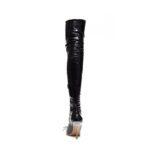 Ladies Rhinestone Knot Pointed Toe Over Knee Boots New Fall Super High Heel and Thigh Boots Side Zipper Sexy Boots - Image 2